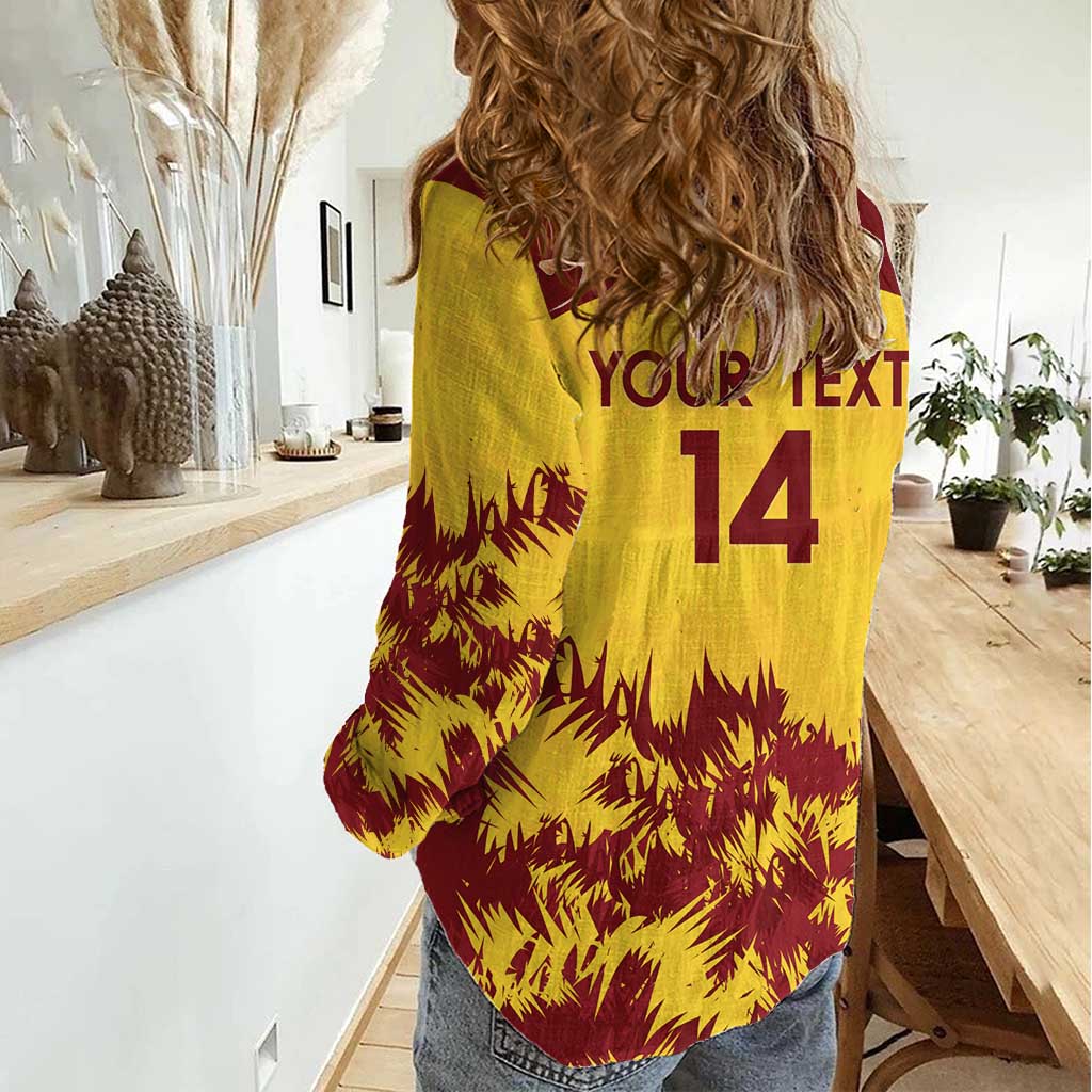 Custom West Indies Cricket Women Casual Shirt Windies Newest Version