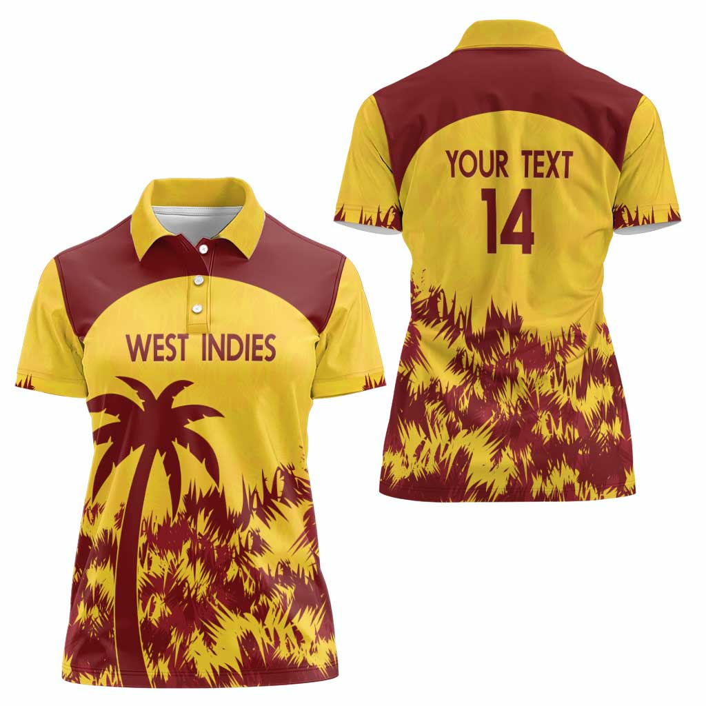 Custom West Indies Cricket Women Polo Shirt Windies Newest Version