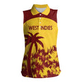 Custom West Indies Cricket Women Sleeveless Polo Shirt Windies Newest Version