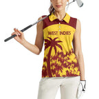 Custom West Indies Cricket Women Sleeveless Polo Shirt Windies Newest Version