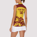 Custom West Indies Cricket Women Sleeveless Polo Shirt Windies Newest Version