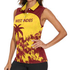 Custom West Indies Cricket Women Sleeveless Polo Shirt Windies Newest Version
