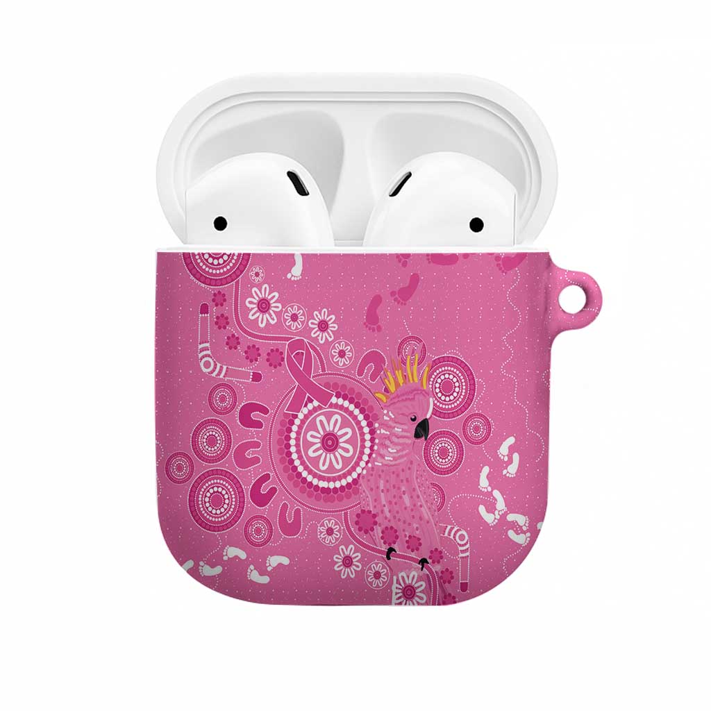 Pink Ribbon Australia AirPods Case Breast Cancer Awareness Aboriginal Cacatua leadbeateri - Aussie Hoodie