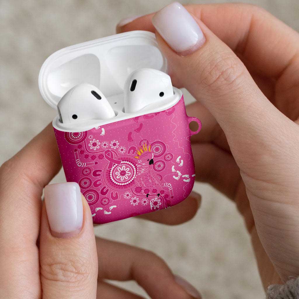 Pink Ribbon Australia AirPods Case Breast Cancer Awareness Aboriginal Cacatua leadbeateri - Aussie Hoodie
