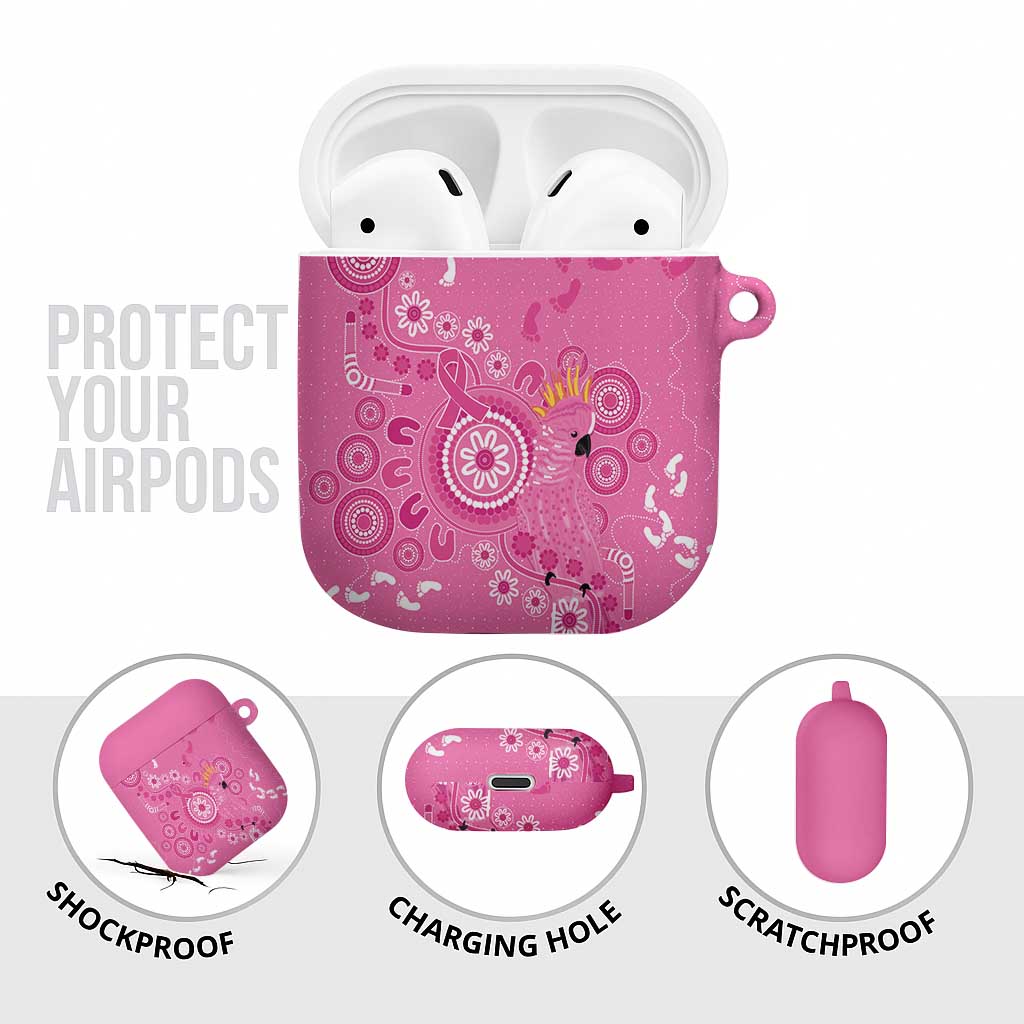 Pink Ribbon Australia AirPods Case Breast Cancer Awareness Aboriginal Cacatua leadbeateri - Aussie Hoodie