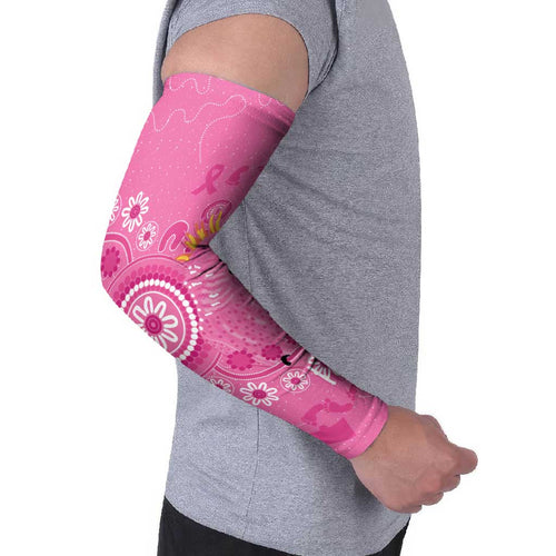 Pink Ribbon Australia Arm Sleeves Breast Cancer Awareness Aboriginal Cacatua leadbeateri - Aussie Hoodie