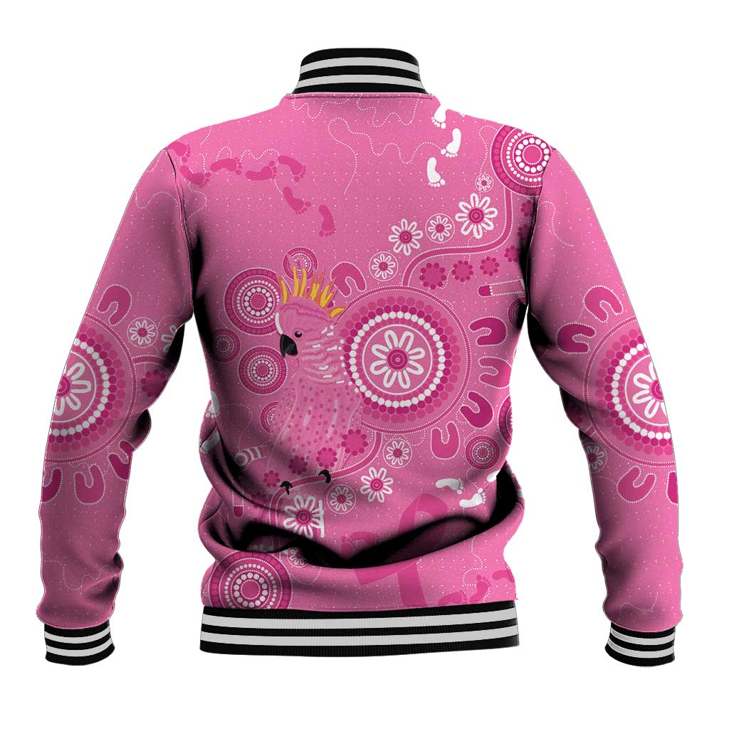 Pink Ribbon Australia Baseball Jacket Breast Cancer Awareness Aboriginal Cacatua leadbeateri - Aussie Hoodie