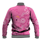 Pink Ribbon Australia Baseball Jacket Breast Cancer Awareness Aboriginal Cacatua leadbeateri - Aussie Hoodie