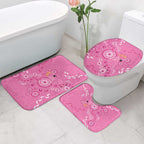 Pink Ribbon Australia Bathroom Set Breast Cancer Awareness Aboriginal Cacatua leadbeateri - Aussie Hoodie