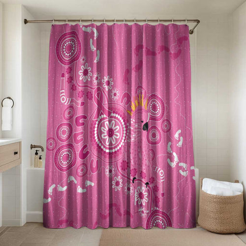 Pink Ribbon Australia Bathroom Set Breast Cancer Awareness Aboriginal Cacatua leadbeateri - Aussie Hoodie