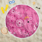 Pink Ribbon Australia Beach Blanket Breast Cancer Awareness Aboriginal Cacatua leadbeateri - Aussie Hoodie