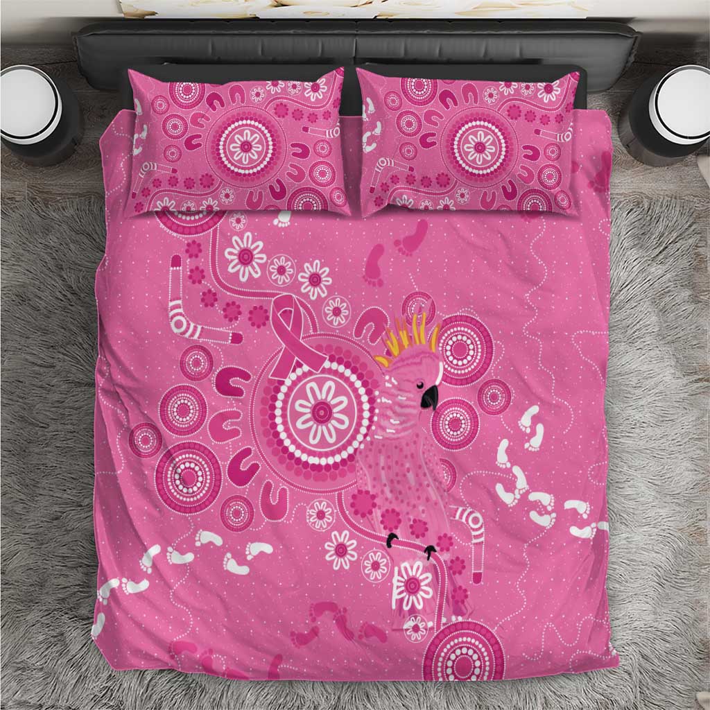 Pink Ribbon Australia Bedding Set Breast Cancer Awareness Aboriginal Cacatua leadbeateri - Aussie Hoodie
