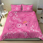 Pink Ribbon Australia Bedding Set Breast Cancer Awareness Aboriginal Cacatua leadbeateri - Aussie Hoodie