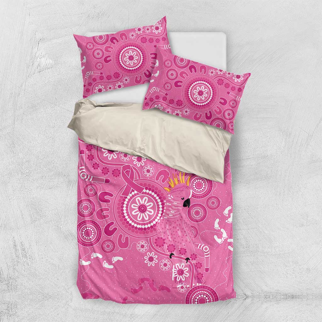 Pink Ribbon Australia Bedding Set Breast Cancer Awareness Aboriginal Cacatua leadbeateri - Aussie Hoodie