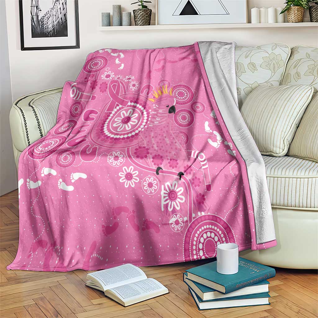 Pink Ribbon Australia Blanket Breast Cancer Awareness Aboriginal Cacatua leadbeateri - Aussie Hoodie