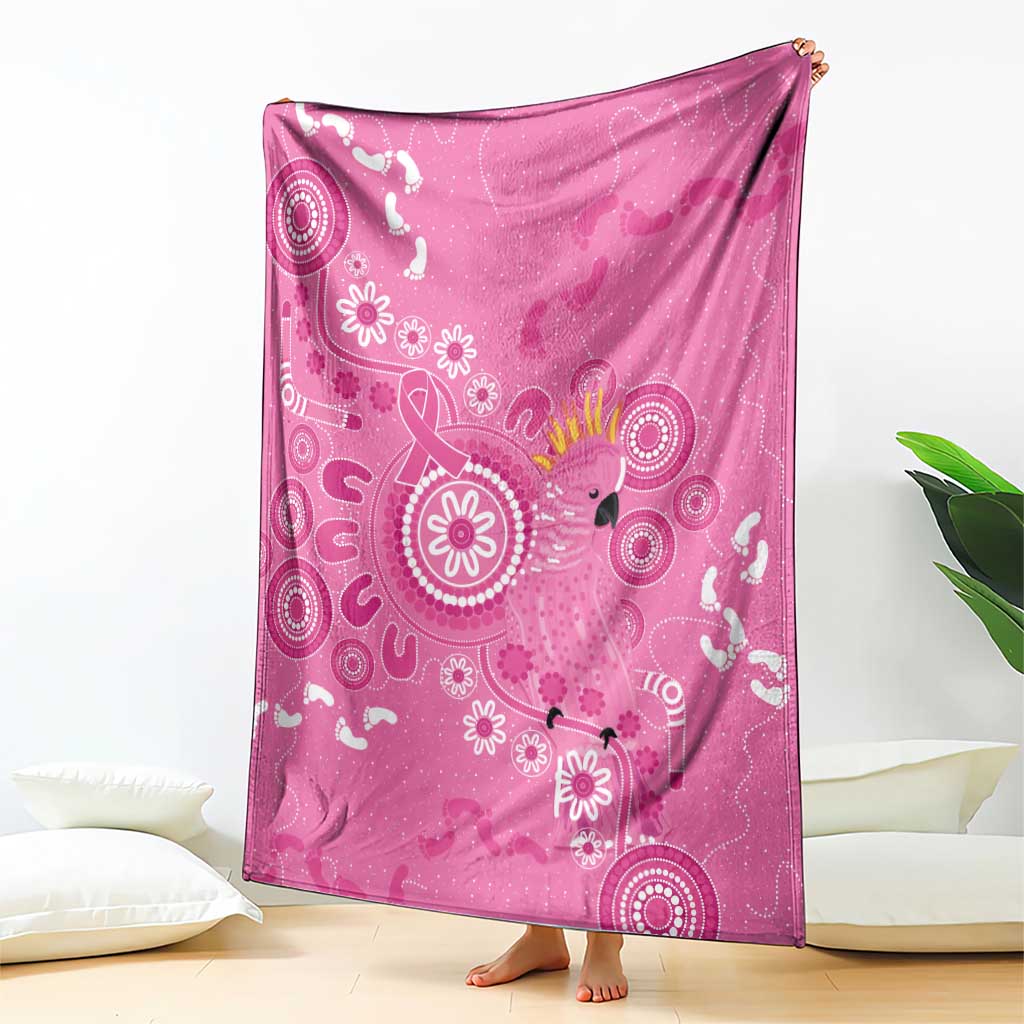 Pink Ribbon Australia Blanket Breast Cancer Awareness Aboriginal Cacatua leadbeateri - Aussie Hoodie