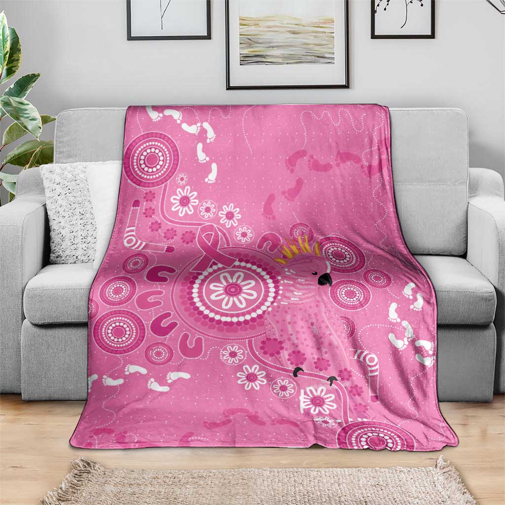 Pink Ribbon Australia Blanket Breast Cancer Awareness Aboriginal Cacatua leadbeateri - Aussie Hoodie