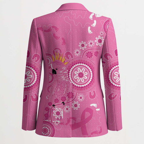 Pink Ribbon Australia Blazer Breast Cancer Awareness Aboriginal Cacatua leadbeateri - Aussie Hoodie