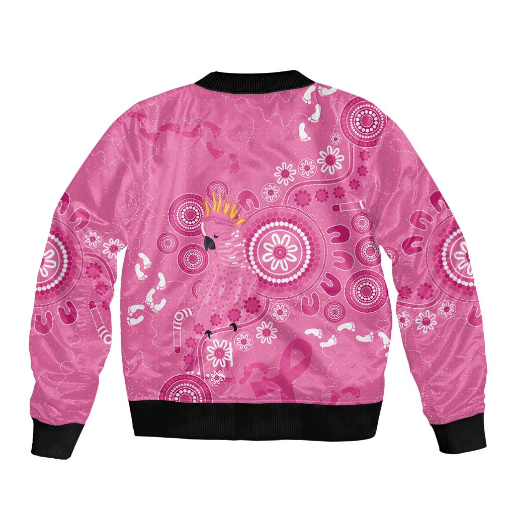 Pink Ribbon Australia Bomber Jacket Breast Cancer Awareness Aboriginal Cacatua leadbeateri - Aussie Hoodie