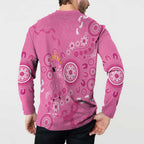 Pink Ribbon Australia Button Sweatshirt Breast Cancer Awareness Aboriginal Cacatua leadbeateri - Aussie Hoodie
