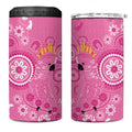 Pink Ribbon Australia 4 in 1 Can Cooler Tumbler Breast Cancer Awareness Aboriginal Cacatua leadbeateri - Aussie Hoodie