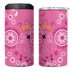 Pink Ribbon Australia 4 in 1 Can Cooler Tumbler Breast Cancer Awareness Aboriginal Cacatua leadbeateri - Aussie Hoodie