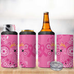 Pink Ribbon Australia 4 in 1 Can Cooler Tumbler Breast Cancer Awareness Aboriginal Cacatua leadbeateri - Aussie Hoodie