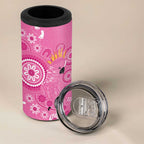 Pink Ribbon Australia 4 in 1 Can Cooler Tumbler Breast Cancer Awareness Aboriginal Cacatua leadbeateri - Aussie Hoodie