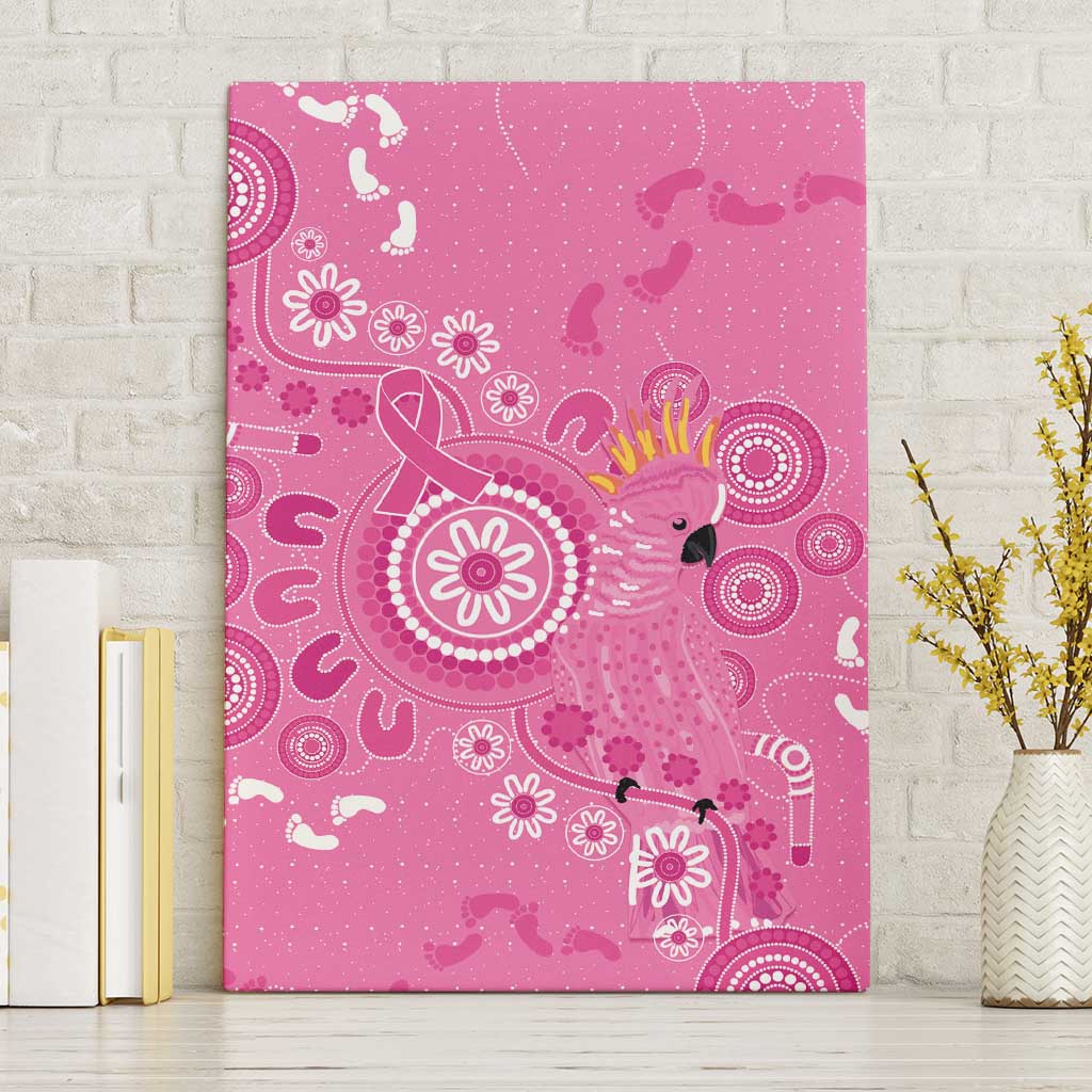 Pink Ribbon Australia Canvas Wall Art Breast Cancer Awareness Aboriginal Cacatua leadbeateri - Aussie Hoodie
