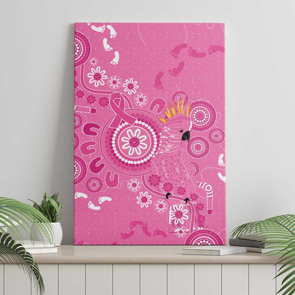 Pink Ribbon Australia Canvas Wall Art Breast Cancer Awareness Aboriginal Cacatua leadbeateri - Aussie Hoodie