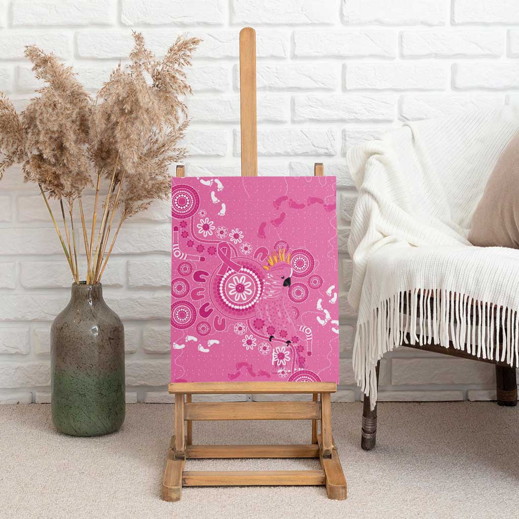 Pink Ribbon Australia Canvas Wall Art Breast Cancer Awareness Aboriginal Cacatua leadbeateri - Aussie Hoodie