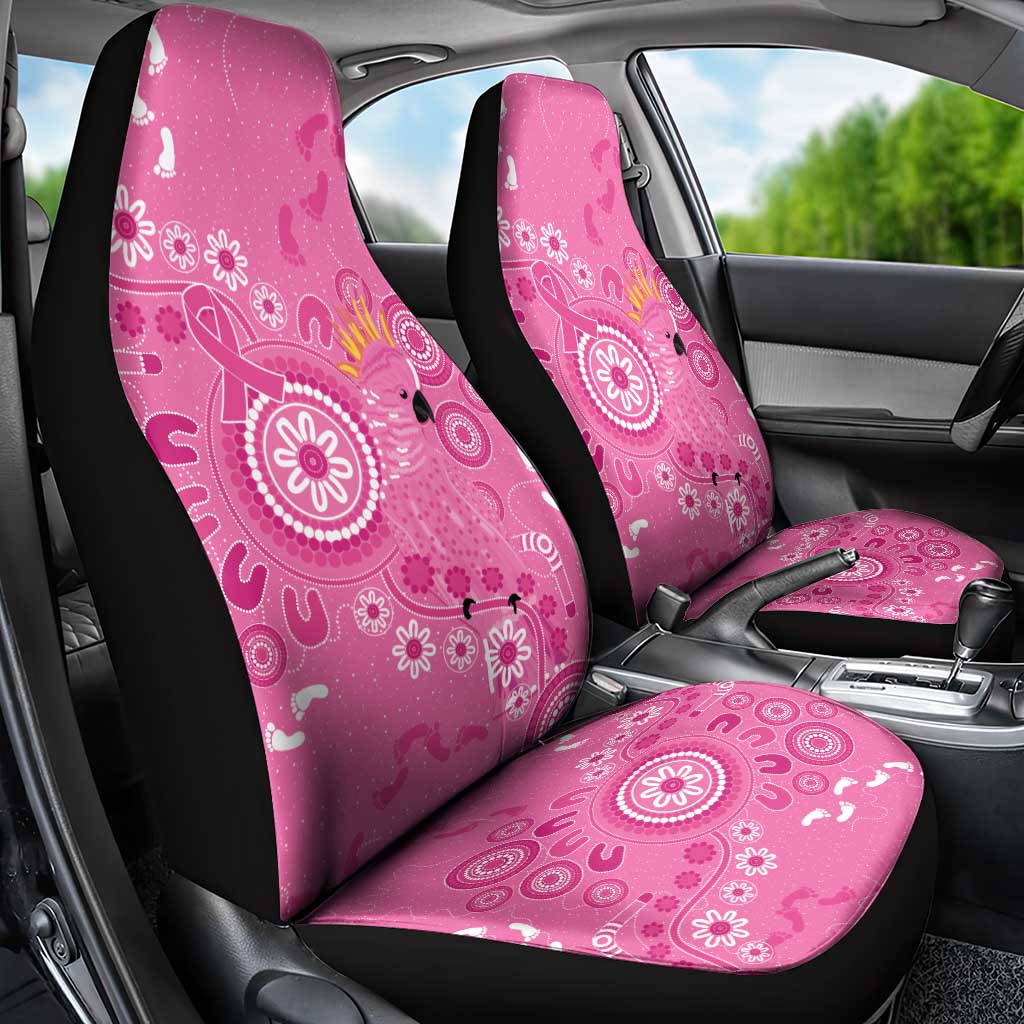 Pink Ribbon Australia Car Seat Cover Breast Cancer Awareness Aboriginal Cacatua leadbeateri - Aussie Hoodie