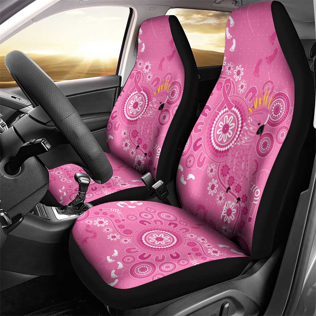 Pink Ribbon Australia Car Seat Cover Breast Cancer Awareness Aboriginal Cacatua leadbeateri - Aussie Hoodie