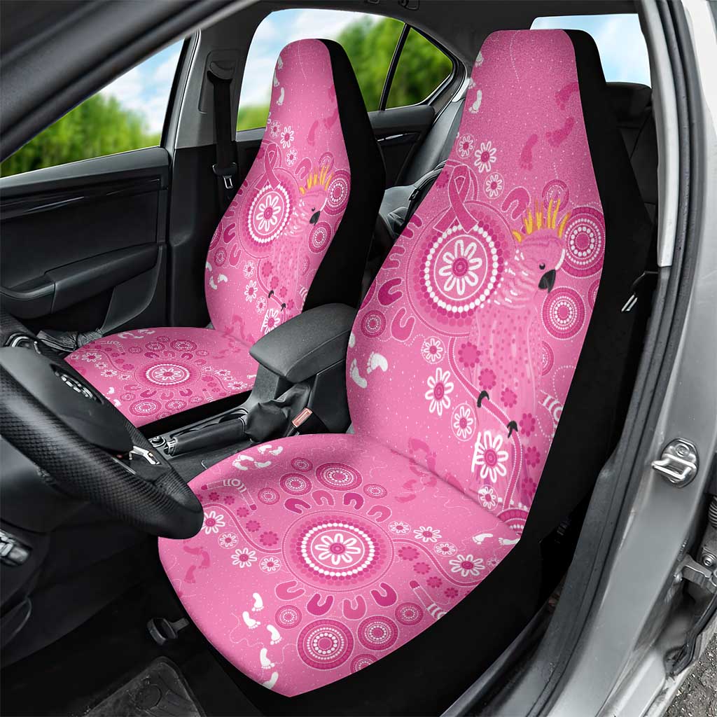 Pink Ribbon Australia Car Seat Cover Breast Cancer Awareness Aboriginal Cacatua leadbeateri - Aussie Hoodie