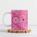 Pink Ribbon Australia Ceramic Mug Breast Cancer Awareness Aboriginal Cacatua leadbeateri - Aussie Hoodie