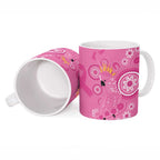 Pink Ribbon Australia Ceramic Mug Breast Cancer Awareness Aboriginal Cacatua leadbeateri - Aussie Hoodie