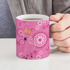 Pink Ribbon Australia Ceramic Mug Breast Cancer Awareness Aboriginal Cacatua leadbeateri - Aussie Hoodie