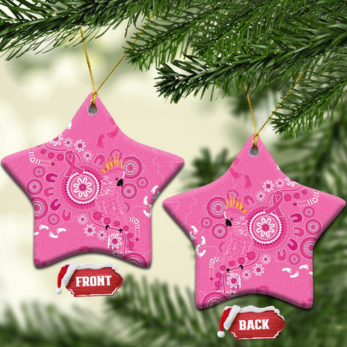 Pink Ribbon Australia Ceramic Ornament Breast Cancer Awareness Aboriginal Cacatua leadbeateri - Aussie Hoodie