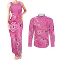 Pink Ribbon Australia Couples Matching Tank Maxi Dress and Long Sleeve Button Shirt Breast Cancer Awareness Aboriginal Cacatua leadbeateri - Aussie Hoodie