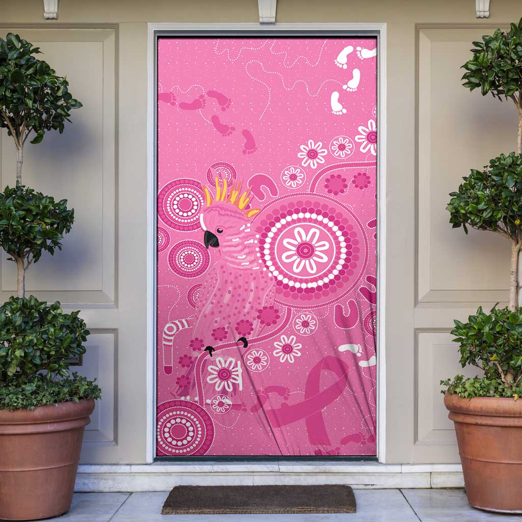 Pink Ribbon Australia Door Cover Breast Cancer Awareness Aboriginal Cacatua leadbeateri - Aussie Hoodie