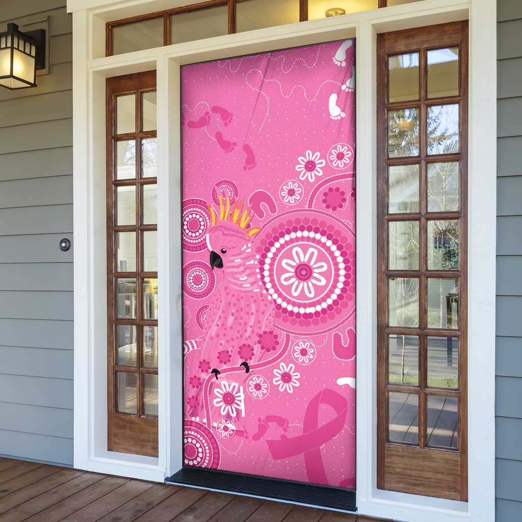 Pink Ribbon Australia Door Cover Breast Cancer Awareness Aboriginal Cacatua leadbeateri - Aussie Hoodie
