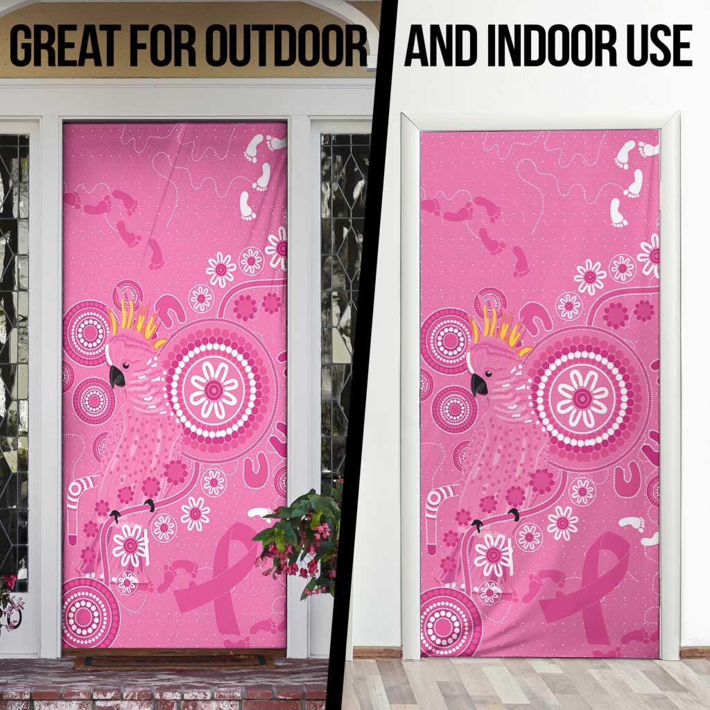 Pink Ribbon Australia Door Cover Breast Cancer Awareness Aboriginal Cacatua leadbeateri - Aussie Hoodie