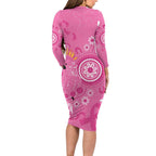 Pink Ribbon Australia Family Matching Long Sleeve Bodycon Dress and Hawaiian Shirt Breast Cancer Awareness Aboriginal Cacatua leadbeateri - Aussie Hoodie