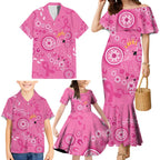 Pink Ribbon Australia Family Matching Mermaid Dress and Hawaiian Shirt Breast Cancer Awareness Aboriginal Cacatua leadbeateri - Aussie Hoodie