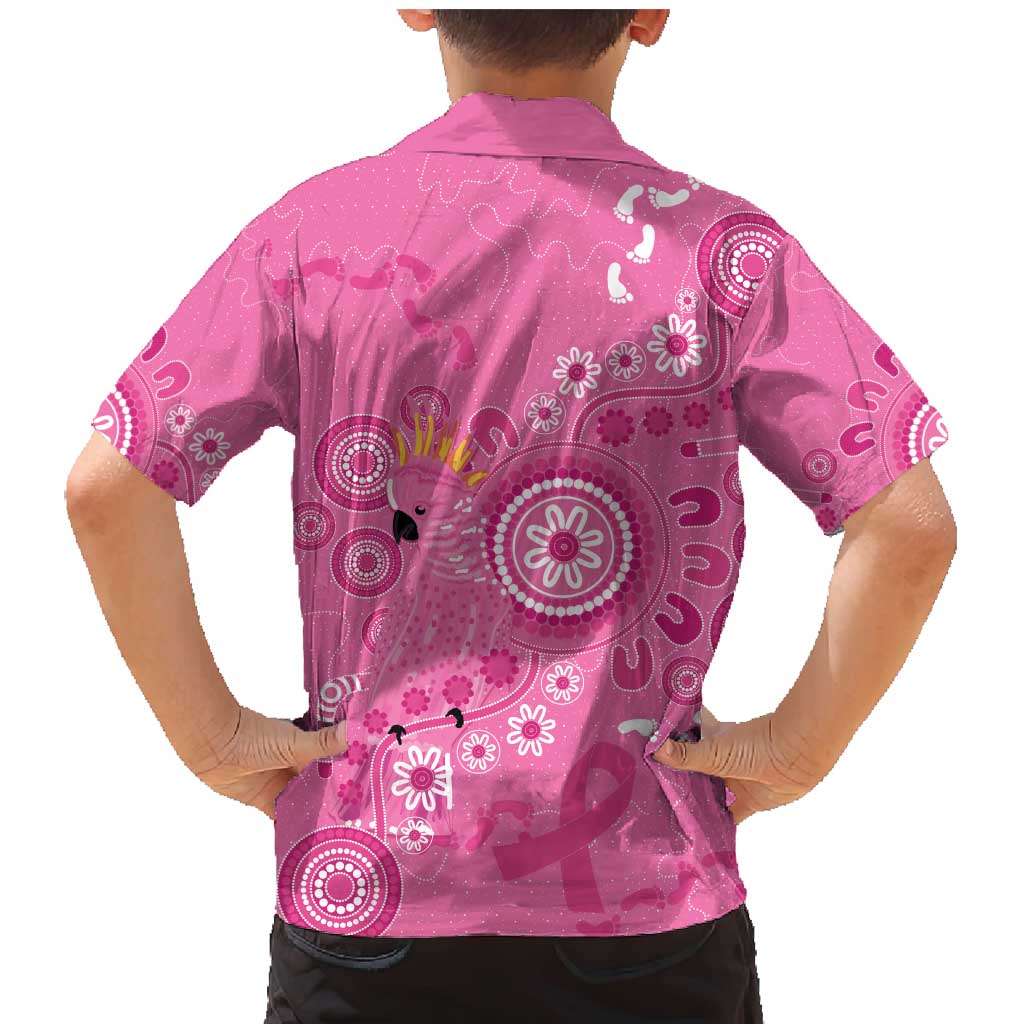 Pink Ribbon Australia Family Matching Mermaid Dress and Hawaiian Shirt Breast Cancer Awareness Aboriginal Cacatua leadbeateri - Aussie Hoodie