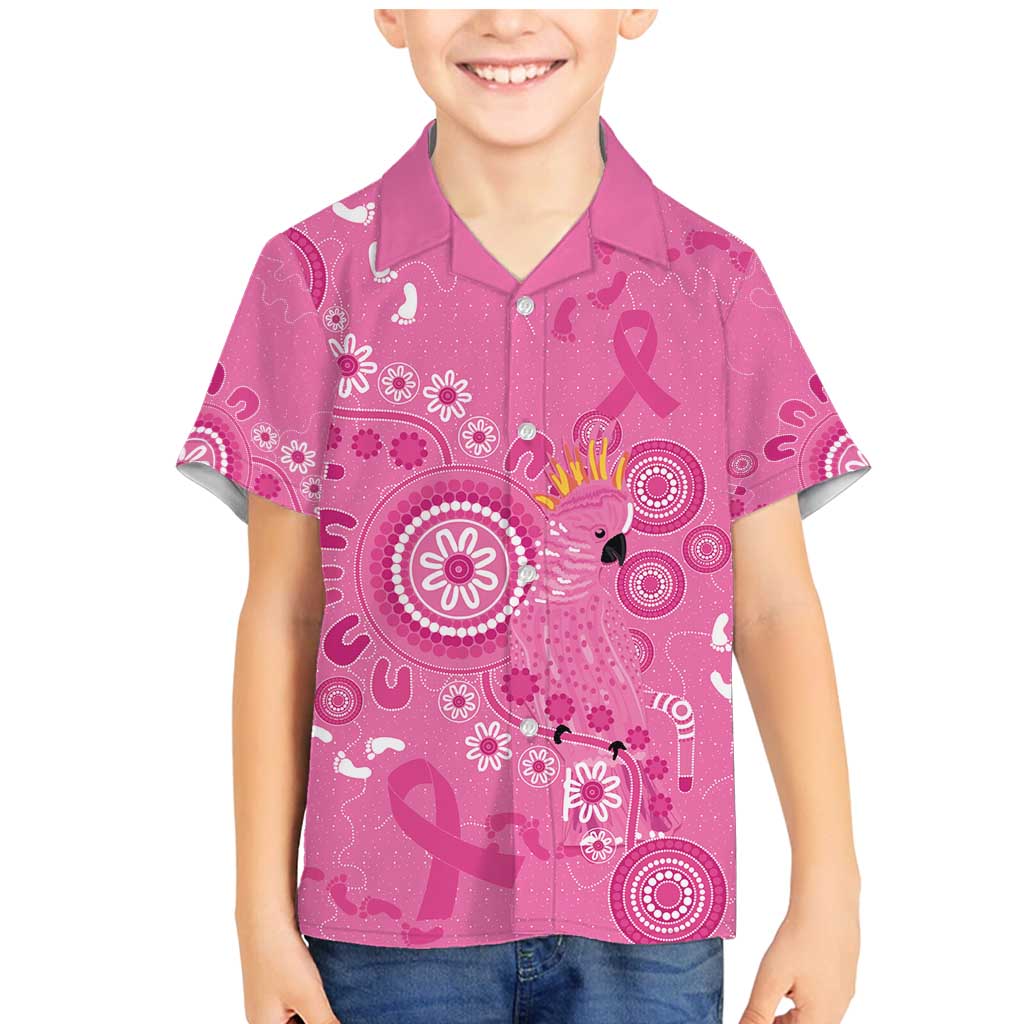Pink Ribbon Australia Family Matching Mermaid Dress and Hawaiian Shirt Breast Cancer Awareness Aboriginal Cacatua leadbeateri - Aussie Hoodie