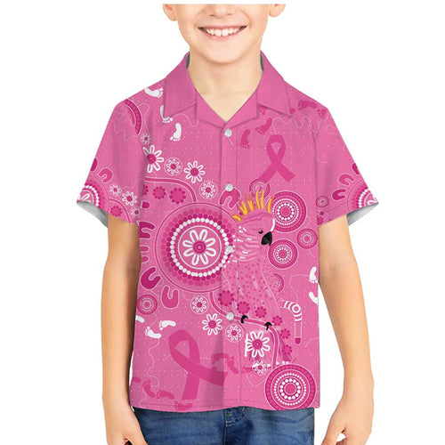 Pink Ribbon Australia Family Matching Mermaid Dress and Hawaiian Shirt Breast Cancer Awareness Aboriginal Cacatua leadbeateri - Aussie Hoodie