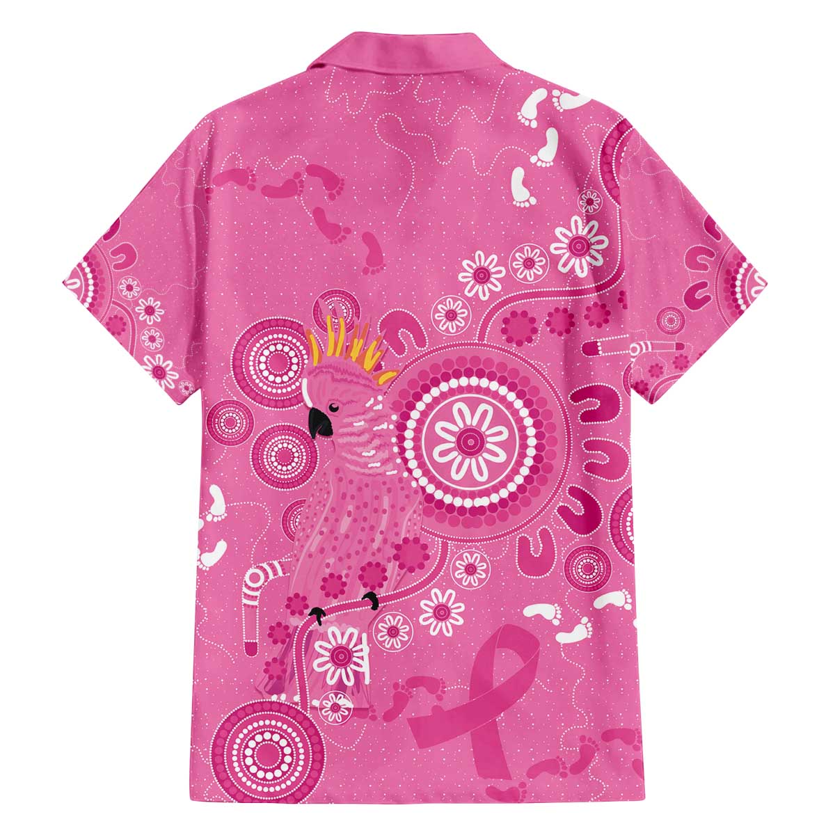 Pink Ribbon Australia Family Matching Off The Shoulder Long Sleeve Dress and Hawaiian Shirt Breast Cancer Awareness Aboriginal Cacatua leadbeateri - Aussie Hoodie