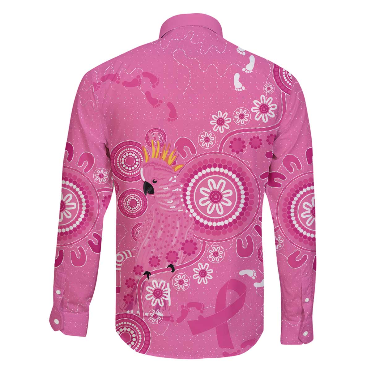 Pink Ribbon Australia Family Matching Off The Shoulder Long Sleeve Dress and Hawaiian Shirt Breast Cancer Awareness Aboriginal Cacatua leadbeateri - Aussie Hoodie