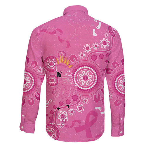 Pink Ribbon Australia Family Matching Off The Shoulder Long Sleeve Dress and Hawaiian Shirt Breast Cancer Awareness Aboriginal Cacatua leadbeateri - Aussie Hoodie